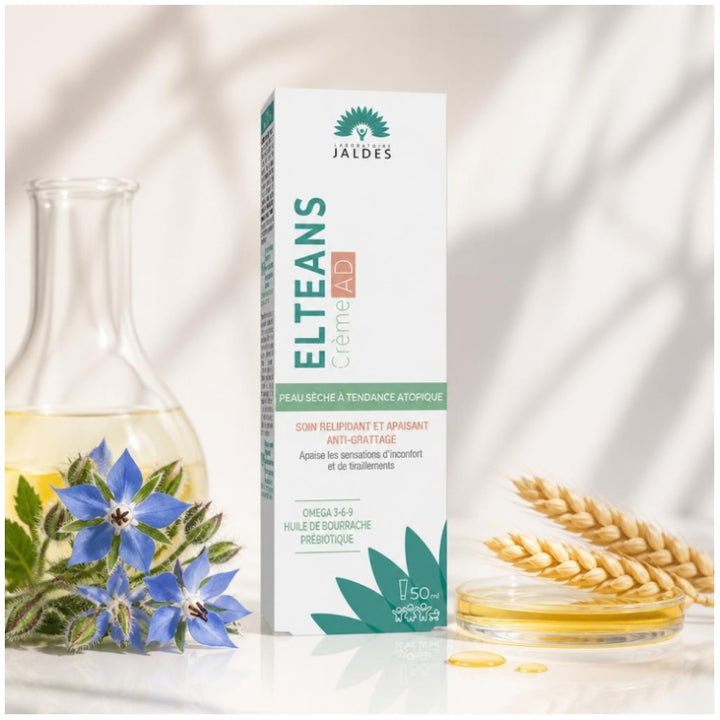 Jaldes Elteans Relipid+ عناية مرممة للدهون ومضادة للحكة للبشرة الجافة ذات الميل للتأتب 50ml
