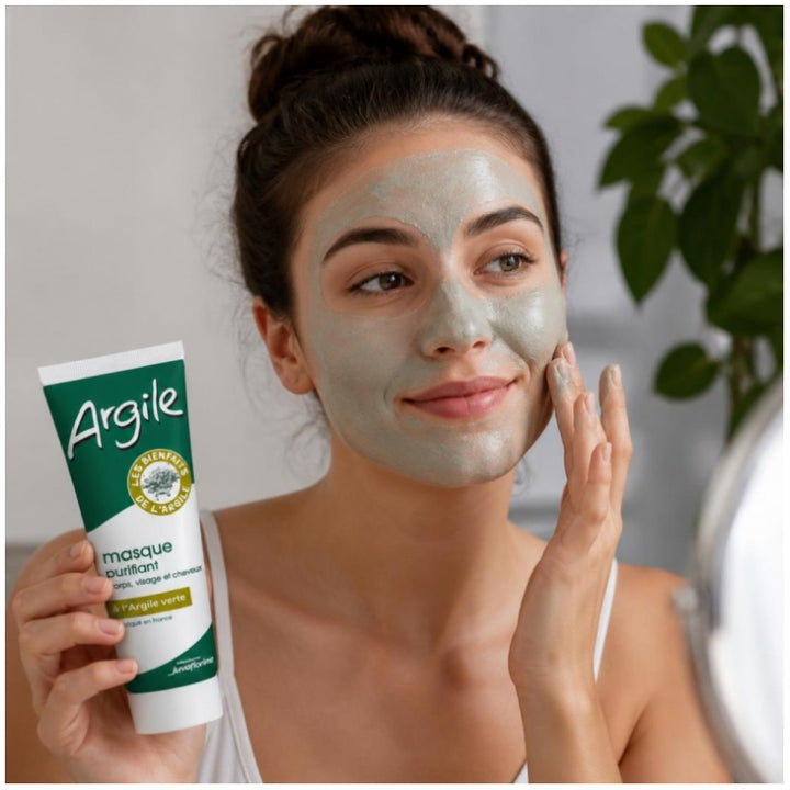 Juvaflorine Purifying Natural Green Clay Mask for Body, Face, and Hair 300g