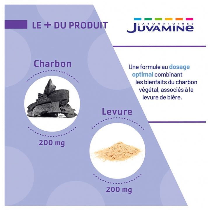 Juvamine Digestion Plant Coal + Brewer's Yeast 120 Capsules