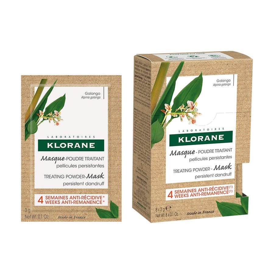 Klorane Anti - Dandruff Treatment Powder - Mask for Persistent Dandruff 8x3g - FrenchBeautyHub