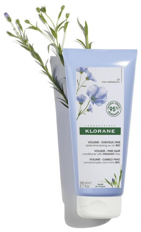 Klorane Volume Après-shampooing aux fibres de lin 200ml