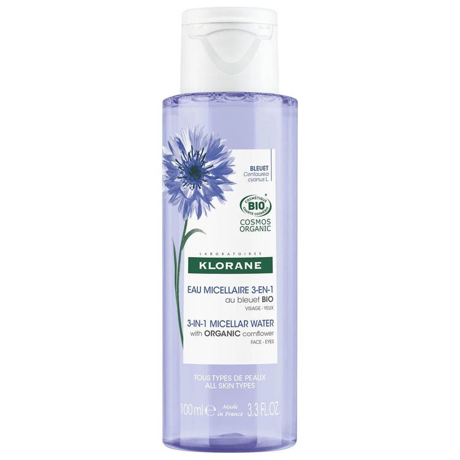 Klorane Cornflower Micellar Water Makeup Remover Bio 100ml (3.38 fl oz) - FrenchBeautyHub
