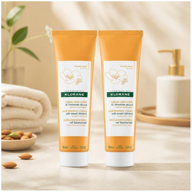 Klorane Sweet Almond Hair Removal Cream 2x150ml (5.07fl oz)