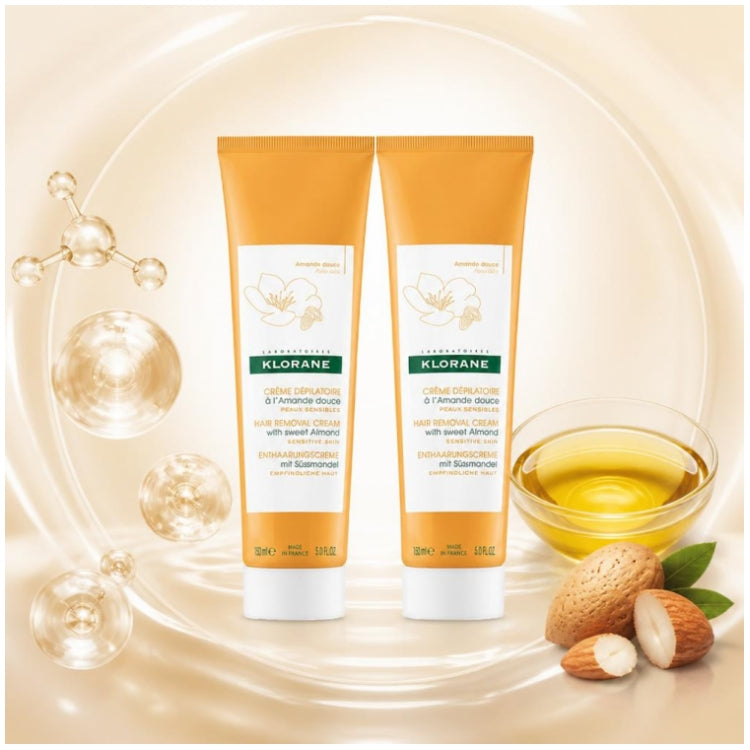 Klorane Sweet Almond Hair Removal Cream 2x150ml (5.07fl oz)