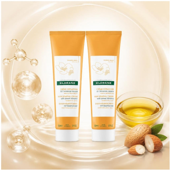 Klorane Sweet Almond Hair Removal Cream 2x150ml (5.07fl oz)
