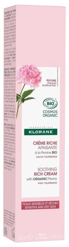 Klorane Crème riche apaisante à la pivoine 40ml