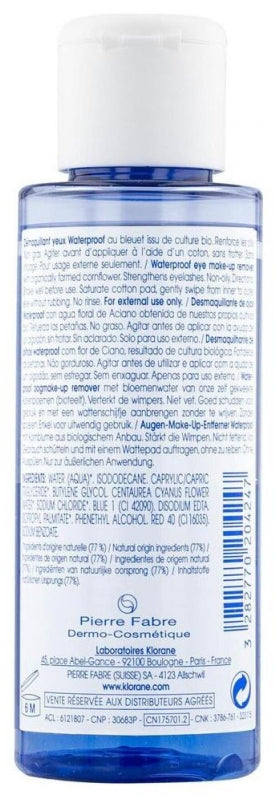 Klorane Cornflower مزيل مكياج العيون المقاوم للماء Cornflower Ritual 100ml
