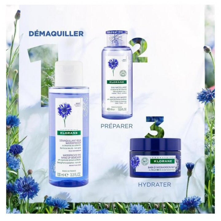 Klorane Cornflower مزيل مكياج العيون المقاوم للماء Cornflower Ritual 100ml