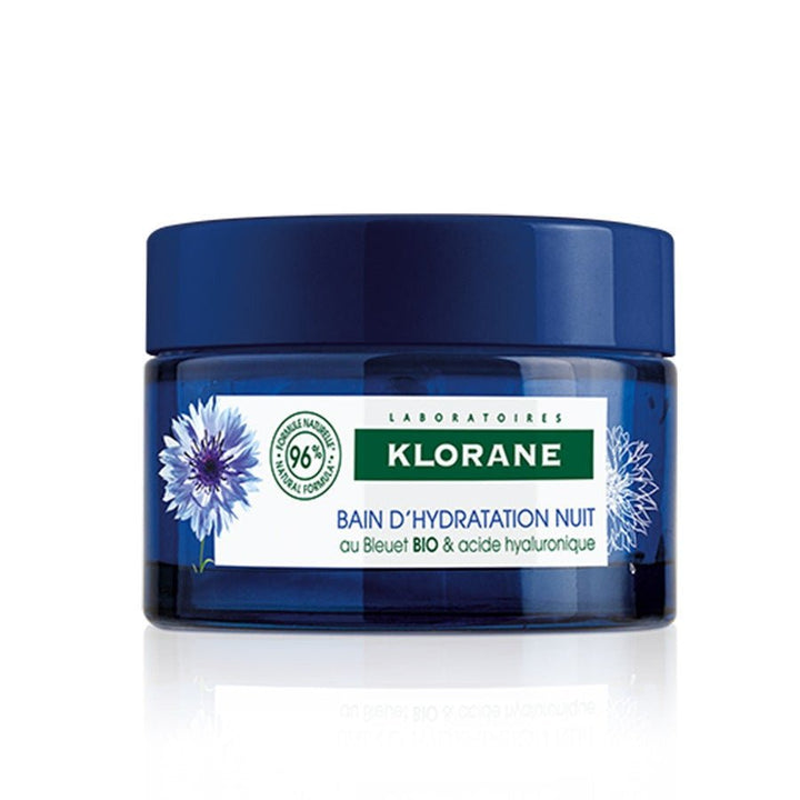 Klorane Night Hydration Bath Water Sleeping Mask mit Bio-Kornblume 50 ml (1,69 fl oz) - FrenchBeautyHub