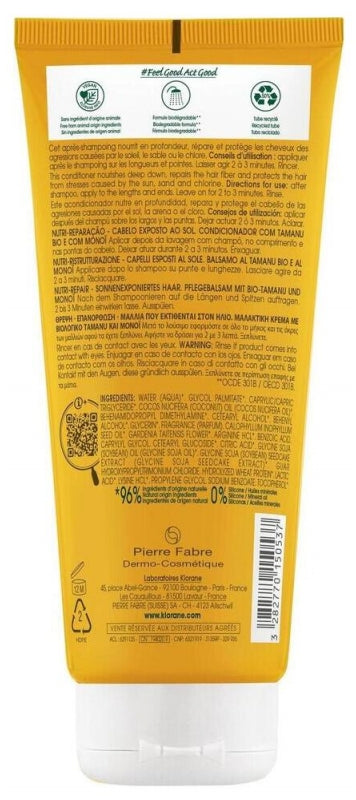 Klorane Sun Radiance Rich Conditioner with Tamanu and Monoi 200ml (6.76fl oz)