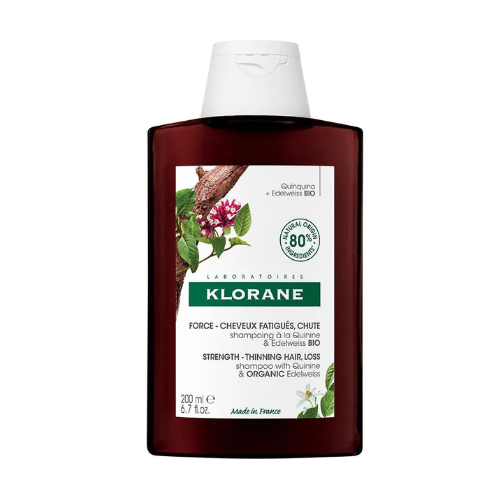 Klorane Organic Quinine and Edelweiss Strengthening Shampoo for Hair Loss & Thinning - FrenchBeautyHub