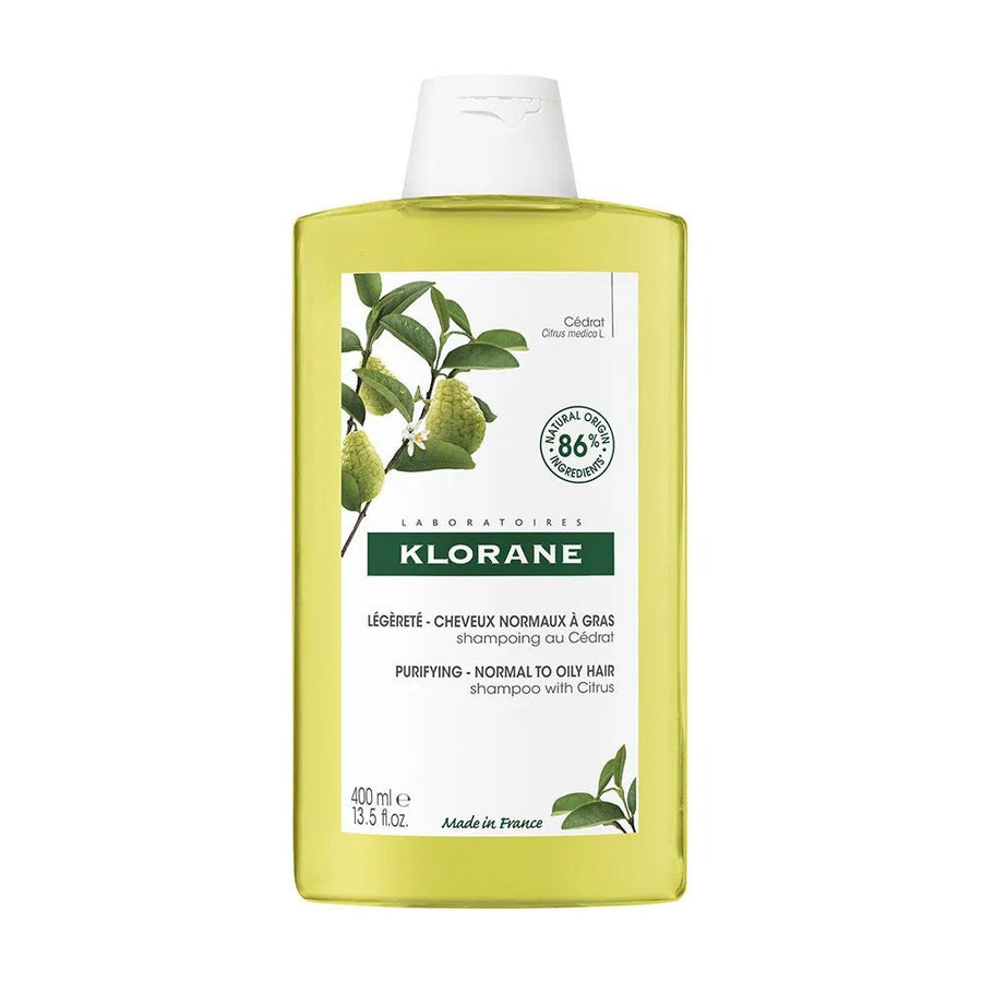 Klorane Purifying Shampoo with Citrus Pulp - Energizing and Shine - Enhancing Formula - FrenchBeautyHub