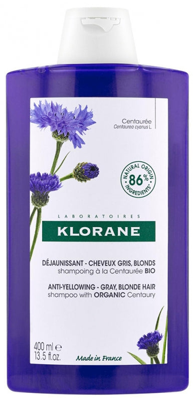 Klorane Anti-Yellowing Shampoo with Centaury for Gray and Blonde Hair