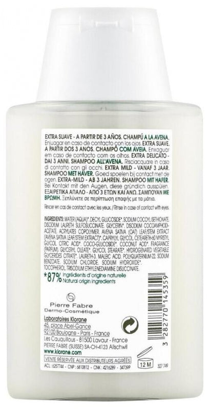 Klorane Ultra-Gentle Shampooing au lait d’avoine pour tous types de cheveux