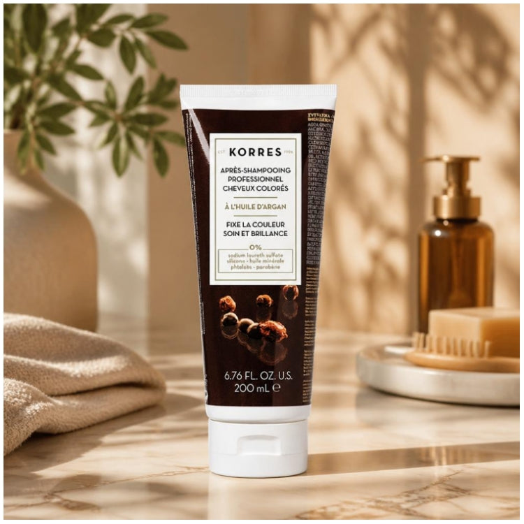 Korres Argan oil بلسم احترافي بعد صبغ الشعر بزيت الأرغان للشعر المصبوغ 250ml