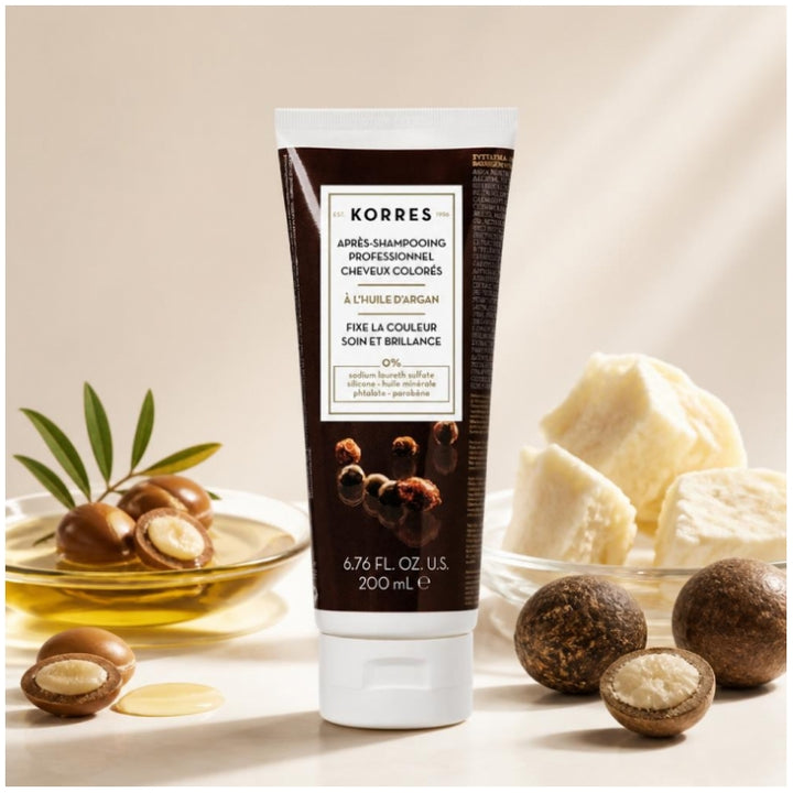 Korres Argan oil بلسم احترافي بعد صبغ الشعر بزيت الأرغان للشعر المصبوغ 250ml