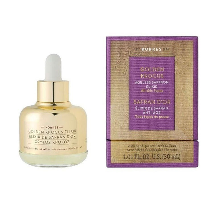 Korres Golden Krocus Ageless Saffron Elixir All Skin Types 30ml (1.01fl oz) - FrenchBeautyHub