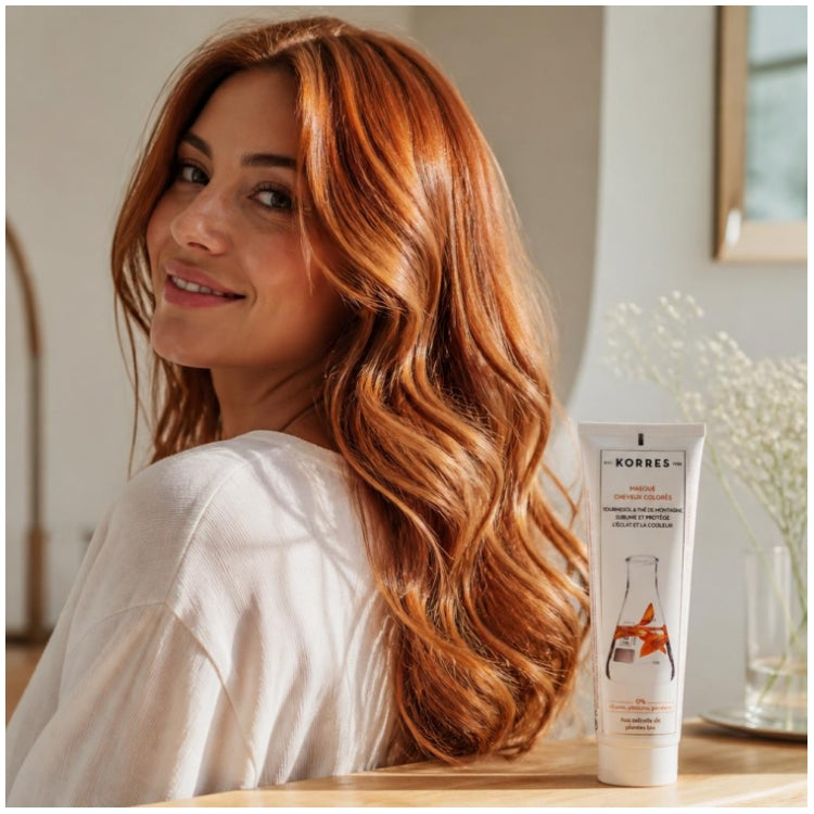 Korres Repairing Mask For Coloured Treated Hair Mountain Tea And Sunflower 125ml (4.22fl oz)