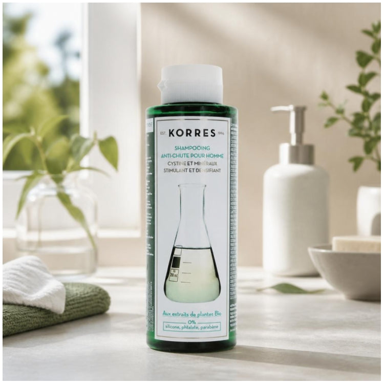 Korres Hair Loss شامبو للرجال بالسيستين والمعادن 250ml
