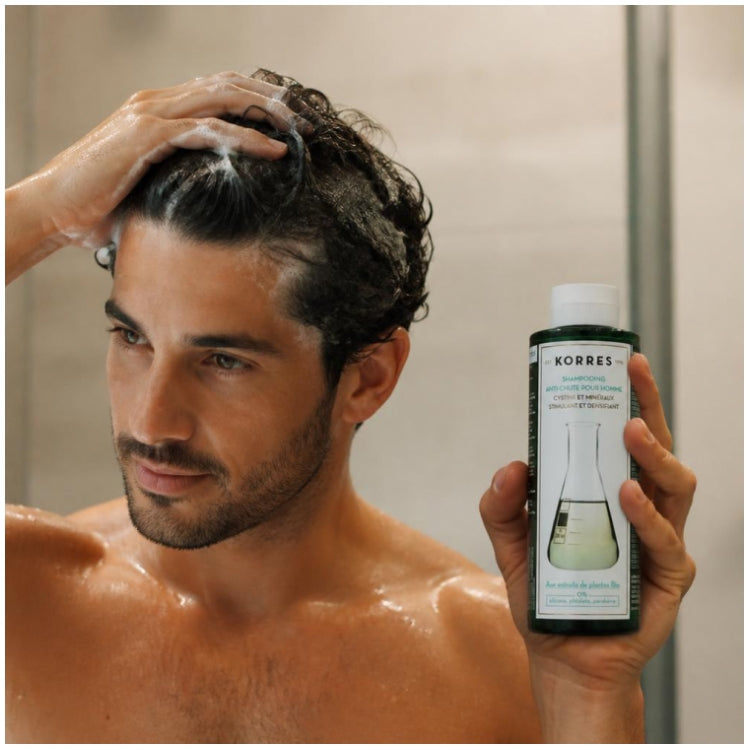 Korres Hair Loss شامبو للرجال بالسيستين والمعادن 250ml
