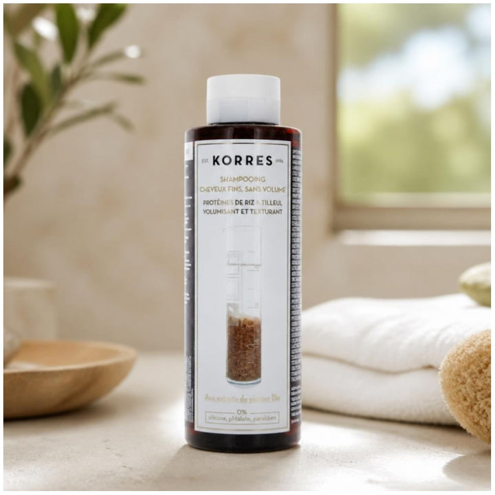 Korres Rice Proteins and Linden Volumizing Shampoo for Thin Hair 250ml (8.45 fl oz)