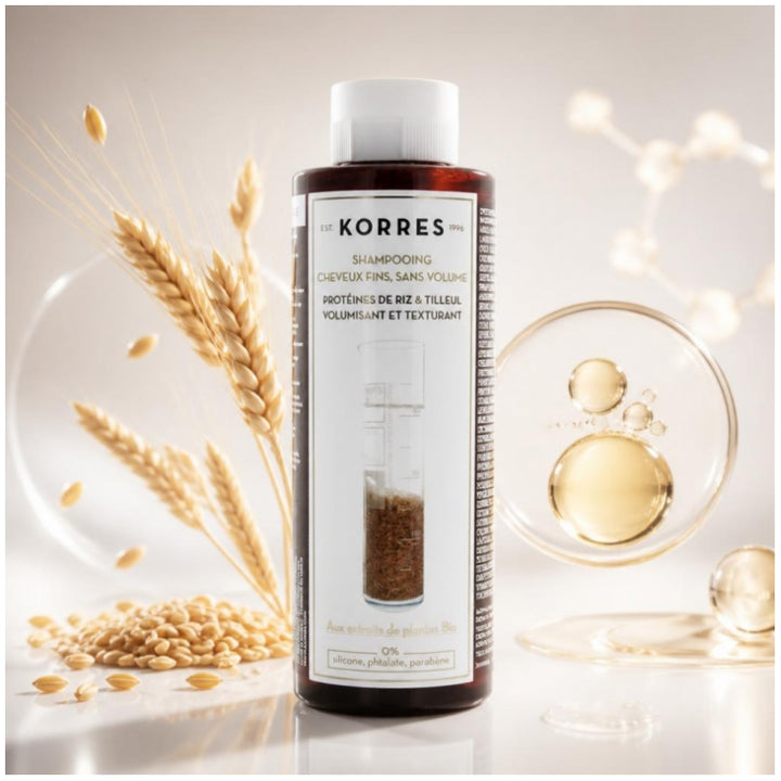 Korres Rice Proteins and Linden Volumizing Shampoo for Thin Hair 250ml (8.45 fl oz)