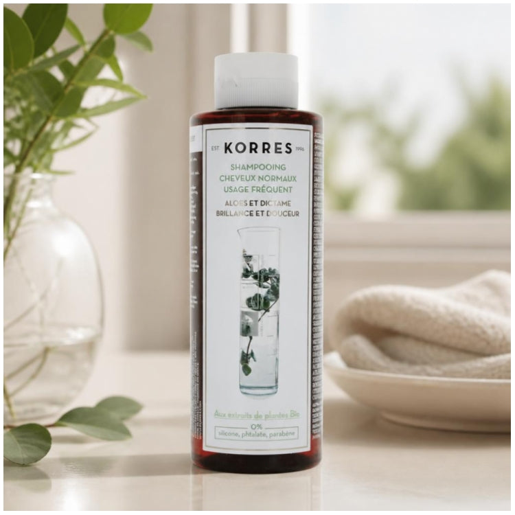 Korres Champú de uso frecuente para cabello normal con dictamo y aloe 250ml