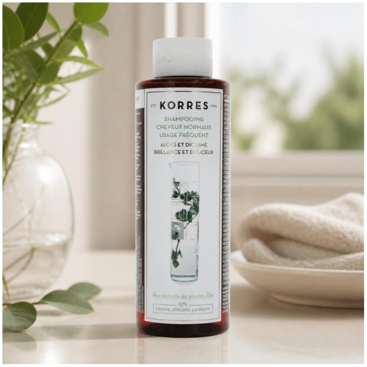 Korres Champú de uso frecuente para cabello normal con dictamo y aloe 250ml