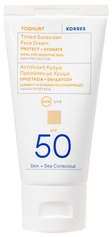 Korres Yoghurt Sunscreens Crème teintée visage SPF50 50ml