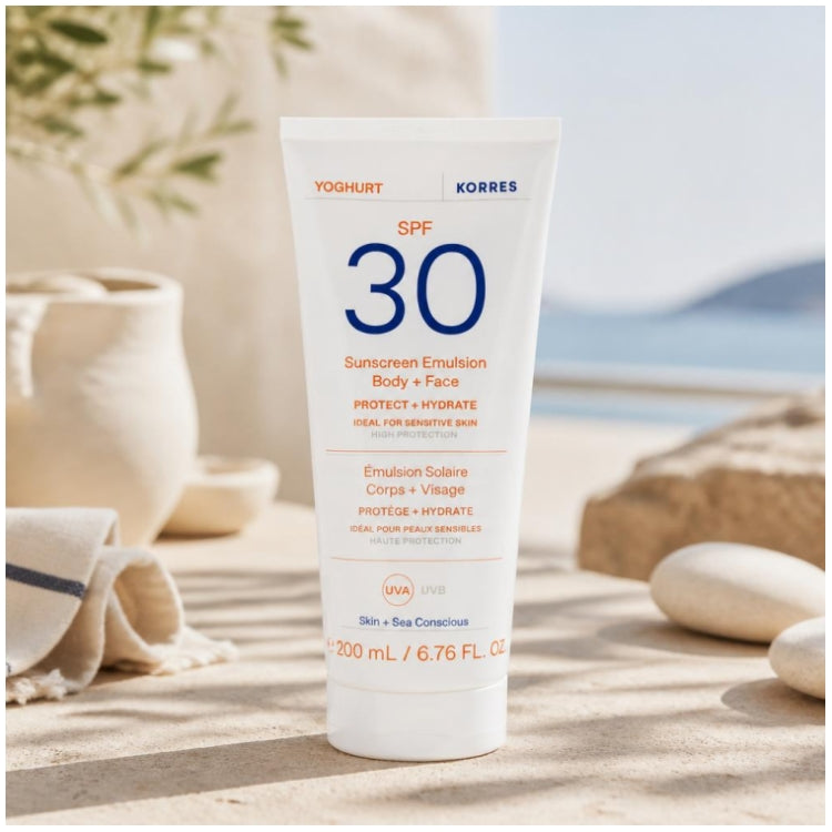 Korres Yoghurt Sunscreens Face & Body Cream SPF30 200ml (6.76fl oz)