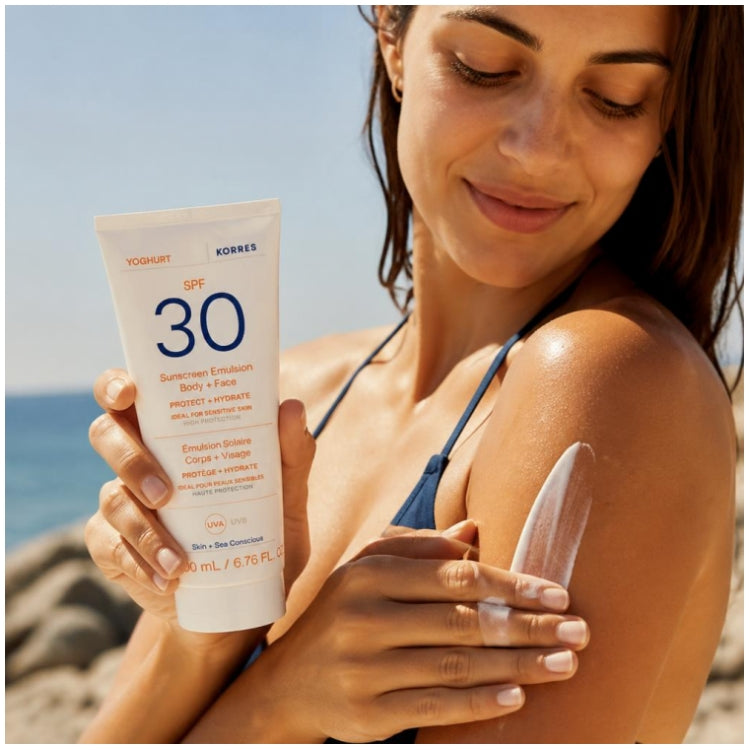 Korres Yoghurt Sunscreens Face & Body Cream SPF30 200ml (6.76fl oz)