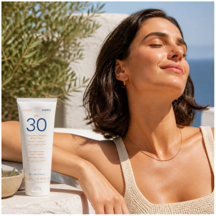 Korres Yoghurt Sunscreens Face & Body Cream SPF30 200ml (6.76fl oz)