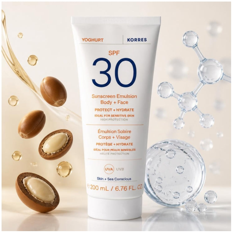 Korres Yoghurt Sunscreens Face & Body Cream SPF30 200ml (6.76fl oz)
