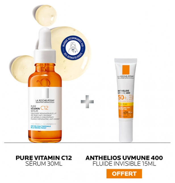 La Roche-Posay Toleriane Giftboxes Anti-Wrinkle Face Serum C12 + Free Anthelios Suncare SPF50+ Protection 45ml (1.52fl oz)