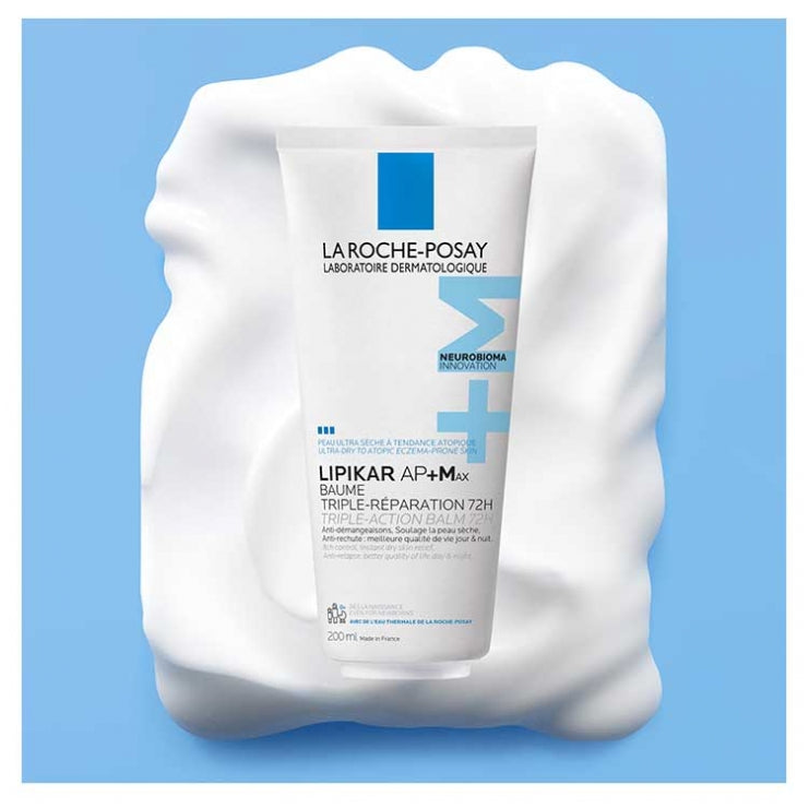 La Roche-Posay Lipikar AP+Max triple repair relipidating balm for extremely dry, eczema-prone skin 200ml (6.76fl oz)