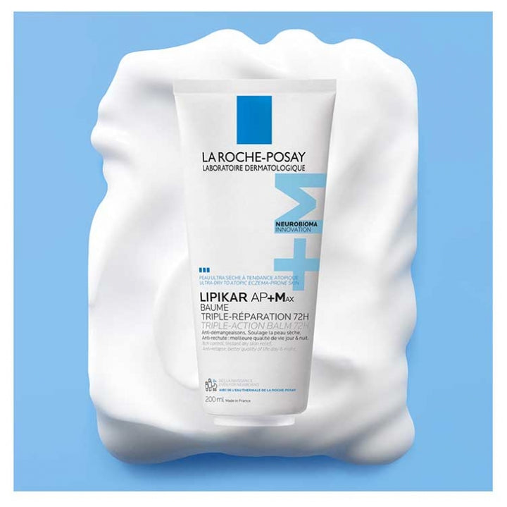 La Roche-Posay Lipikar AP+Max triple repair relipidating balm for extremely dry, eczema-prone skin 200ml (6.76fl oz)