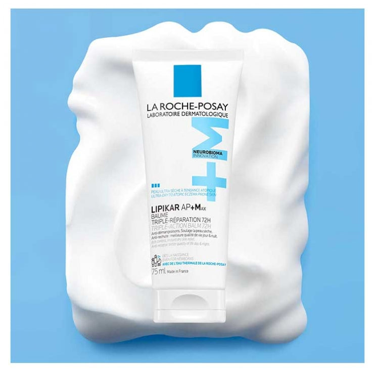 La Roche-Posay Lipikar AP+ Max بلسم إصلاح ثلاثي للبشرة شديدة الجفاف والمعرضة للتأتّب 75ml
