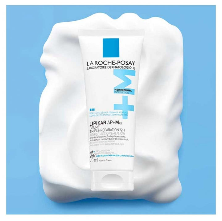 La Roche-Posay Lipikar AP+ Max بلسم إصلاح ثلاثي للبشرة شديدة الجفاف والمعرضة للتأتّب 75ml