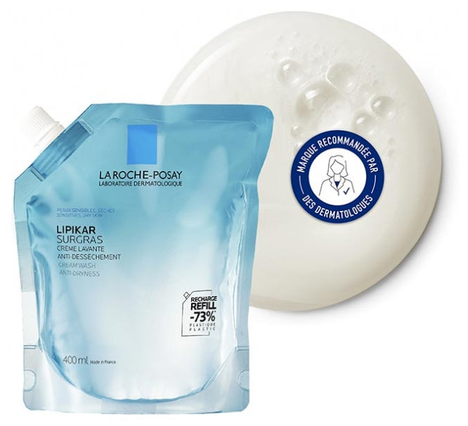 La Roche-Posay Lipikar كريم منظف مضاد للجفاف للبشرة الجافة إلى شديدة الجفاف 2x400ml
