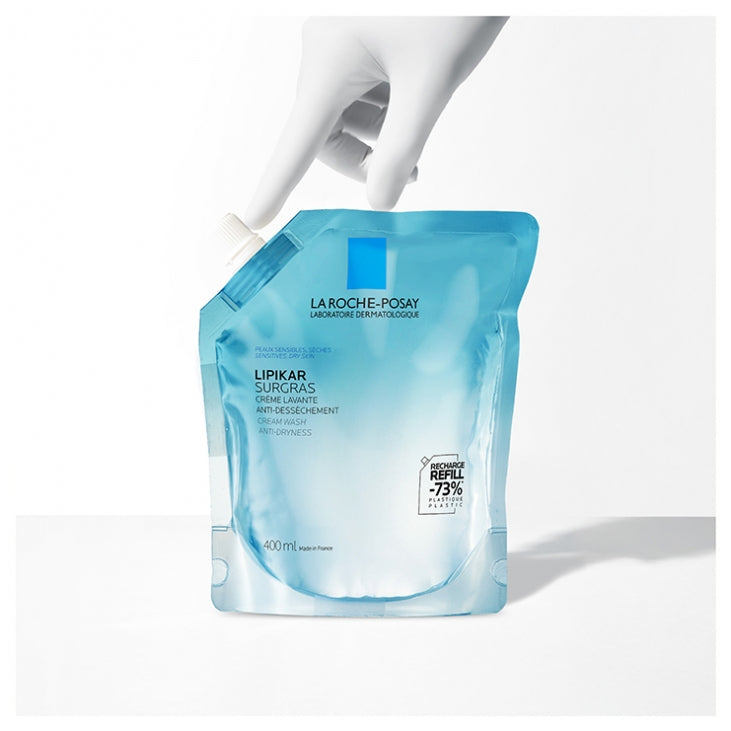 La Roche-Posay Lipikar كريم منظف مضاد للجفاف للبشرة الجافة إلى شديدة الجفاف 2x400ml