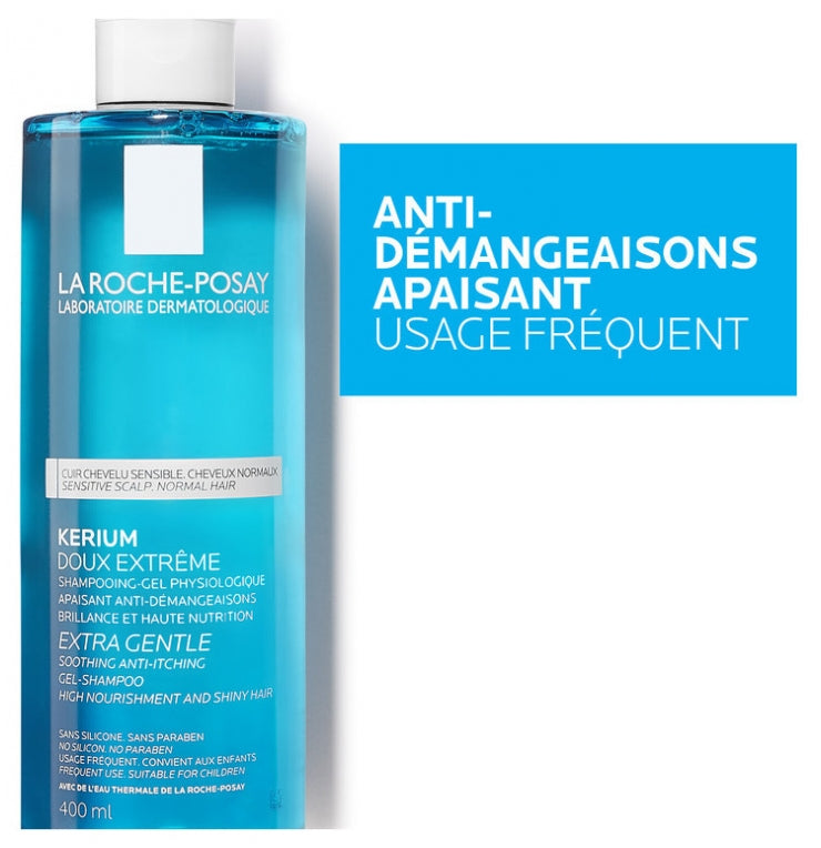La Roche-Posay Kerium Shampoo em Gel Extra Suave Anticoceira 400ml