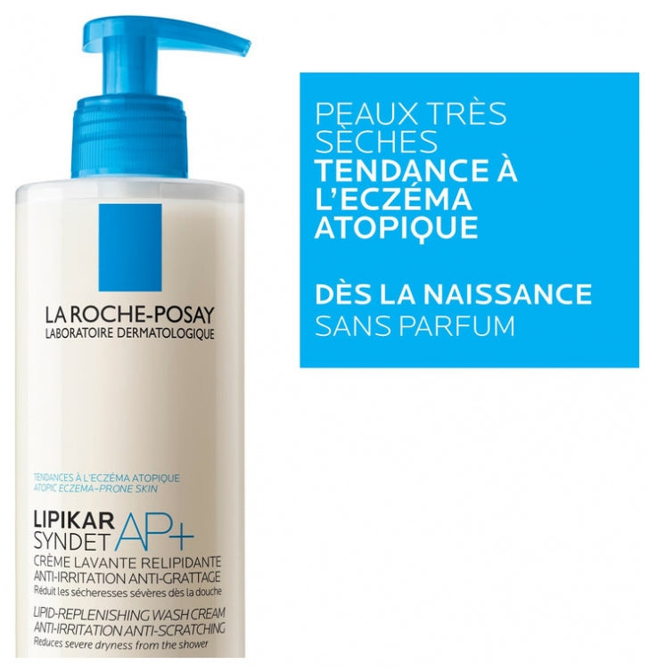 La Roche-Posay Lipikar Syndet AP+ Lipid Replenishing Cream 400ml (13.52 fl oz)