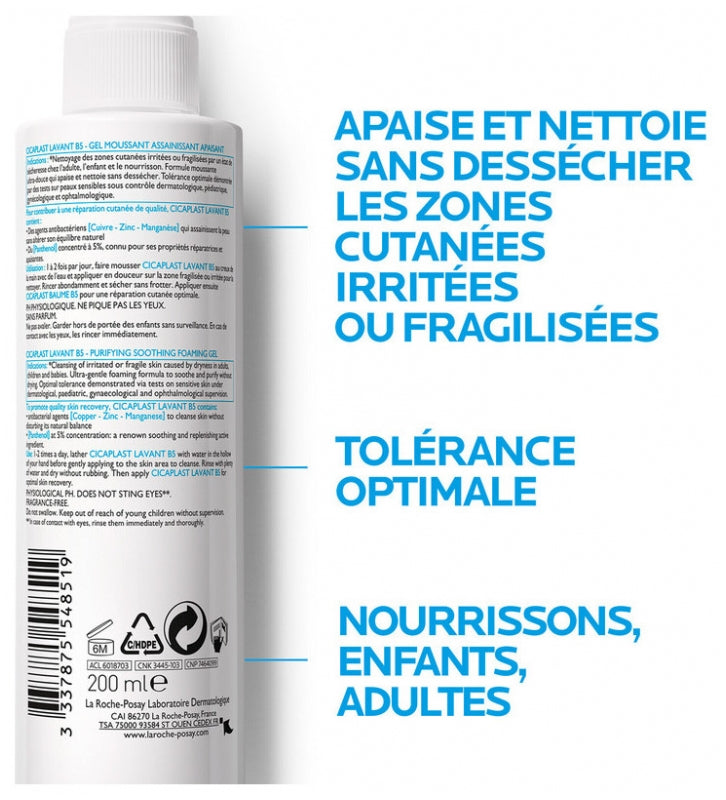 La Roche-Posay Cicaplast B5 Zuiverende schuimende gel 200ml