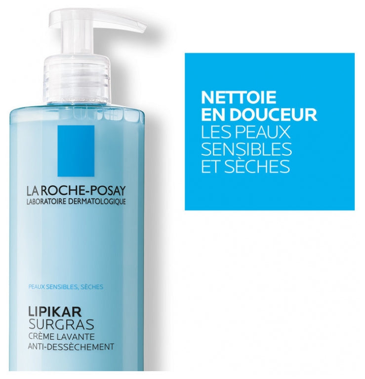La Roche-Posay Lipikar Surgras Gel lavant corps pour peaux sèches 400ml