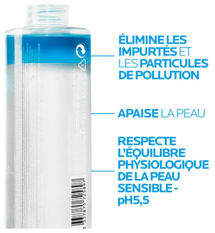 La Roche-Posay Physiological hygiene Ultra Biphasic Micellar Water Visage yeux waterproof 400ml (13.52fl oz)