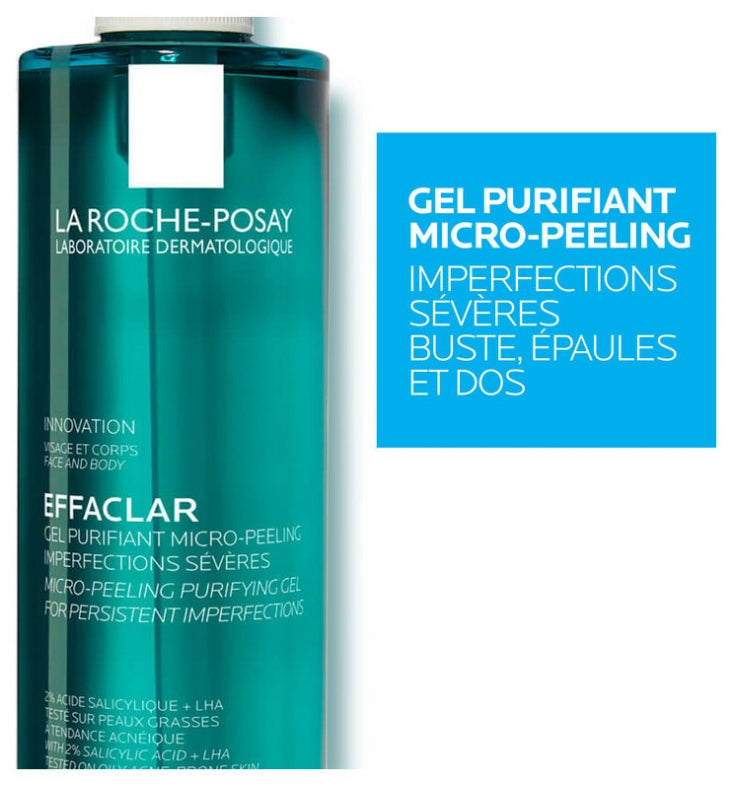 La Roche-Posay Effaclar Purifying Micropeeling Gel Salicylic Acid Cleansing Gel 400ml (13.52 fl oz)