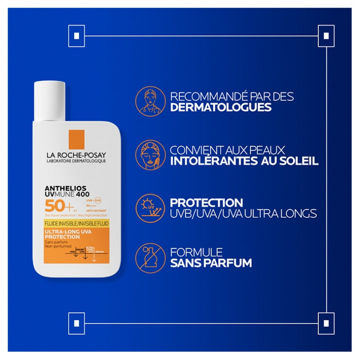La Roche-Posay Anthelios UVMune 400 Unsichtbares Fluid ohne Duftstoffe SPF50+ 50ml