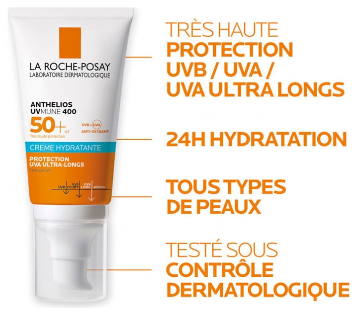 La Roche-Posay Anthelios UVmune 400 Crème hydratante SPF50+ 50ml Sans parfum