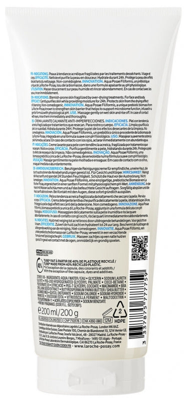 La Roche-Posay Iso-biome Soothing anti-blemish cleansing cream 200ml (6.76fl oz)