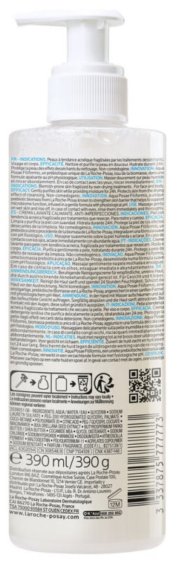 La Roche-Posay Effaclar Crème nettoyante apaisante anti-imperfections 390ml